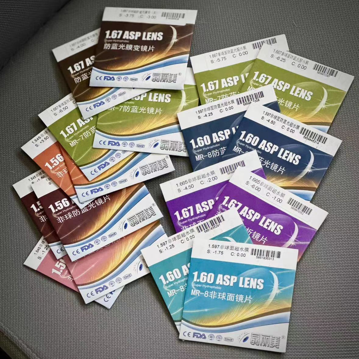 康耐特晶丽美系列1.56 1.60 1.67 1.74变色旋涂膜变树脂镜片 