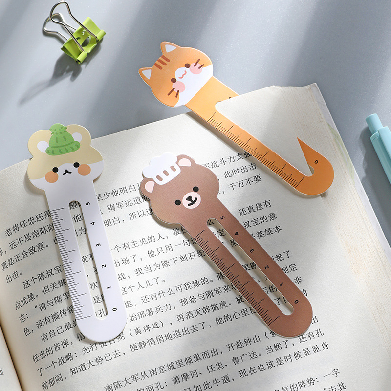 Cute, simple, creative bookmarks, rulers, boxed niche cartoon animals, good-looking students, paper stationery gifts
