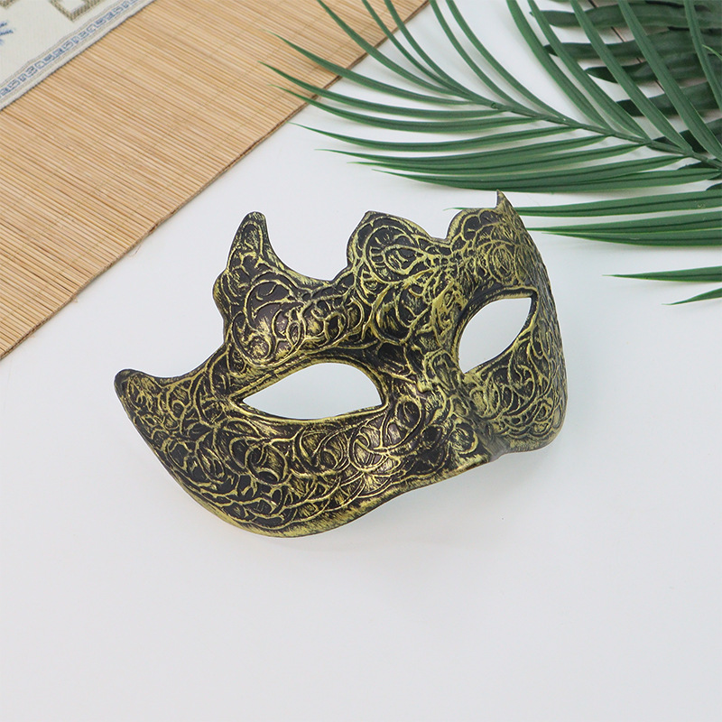 Amazon ventas calientes retro mitad cara máscara de jazz Halloween carnaval máscara decoración de fiesta