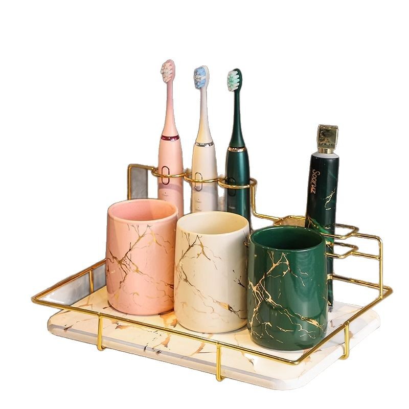 Taza de enjuague bucal taza de cepillo de dientes de pareja taza de dientes de cerámica de lujo ligero de alta gama taza de lavado taza de cepillo de dientes de alta calidad