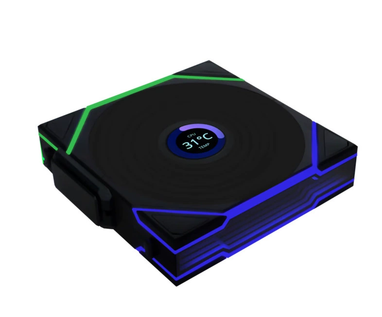 LIANLI Lianli Building Block Fan Fourth Generation LCD Wireless Version Positive Leaf Single Black/Requires Controller
