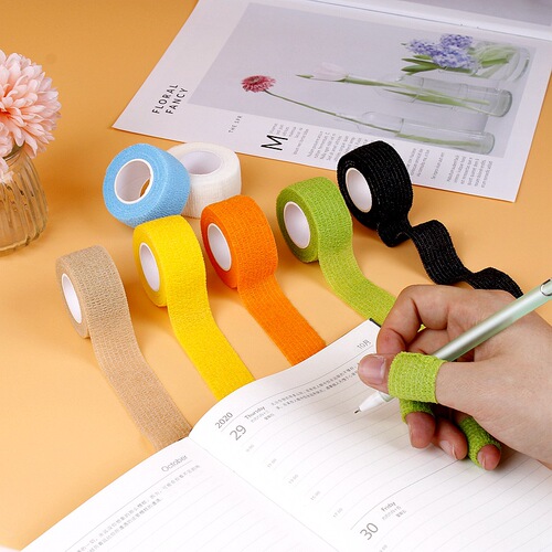 Student writing finger guard bandage sports hand guard non-woven fabric anti-wear finger elastic bandage self-adhesive bandage wholesale