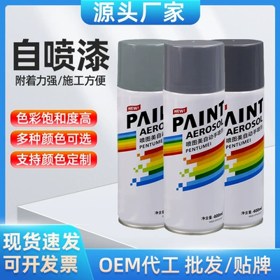 400ml Gray Self-Painting Hand-Operated Automatic Car Metal Anti-Rust Wall Furniture Wood Waterproof Paint Wholesale