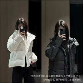 lulu原标Wunder Puff泡芙五格连帽羽绒服冬季女短款四格外套鹅绒