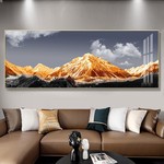 背靠金山客厅装饰画寓意好现代轻奢一整副沙发背景墙挂画高档壁画