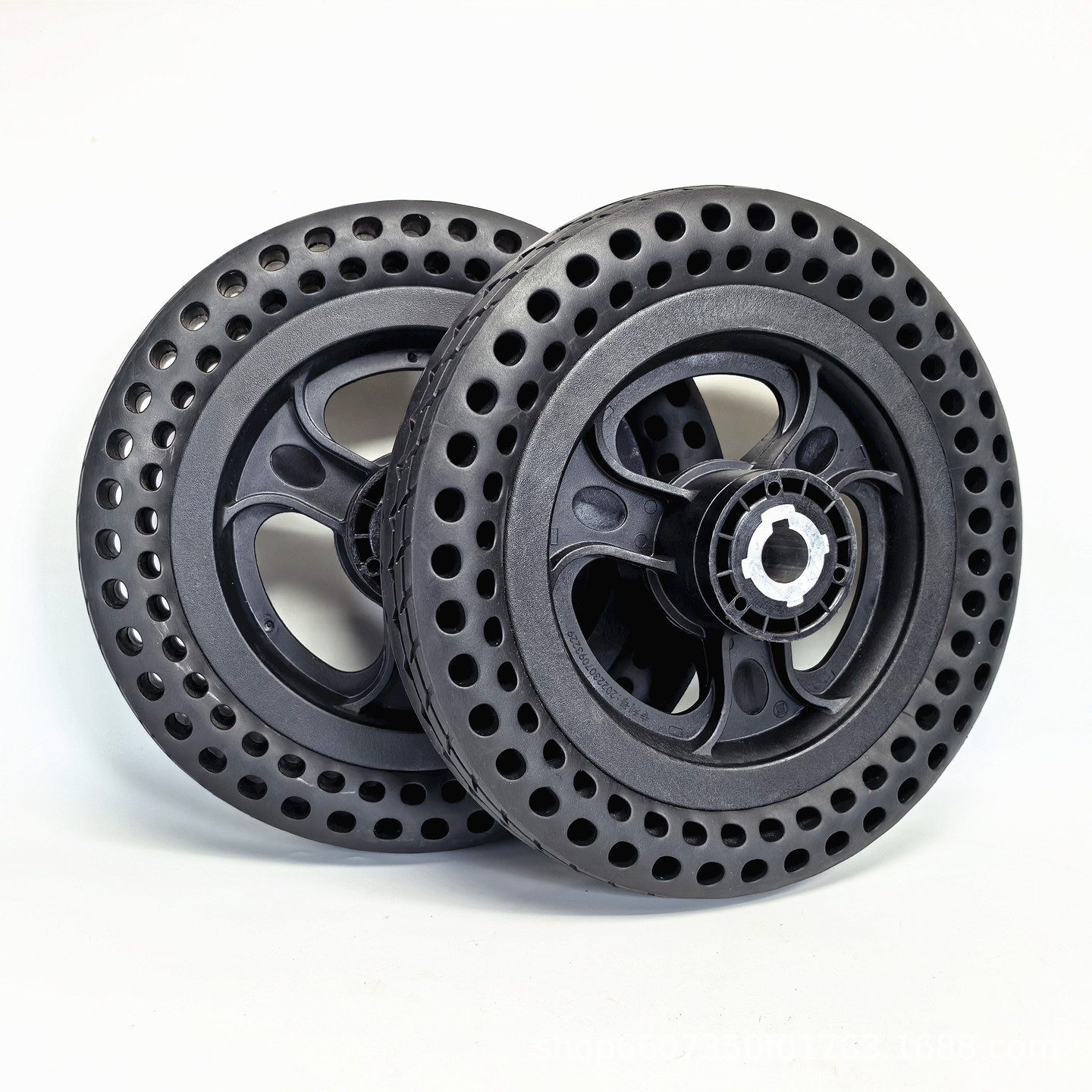 10x1.8 honeycomb solid tire complete wheel 10inch electric wheelchair rear wheel key slot type drive wheel assembly