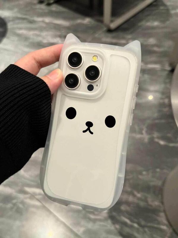 小猫表情猫耳朵适用iPhone16Promax手机壳15苹果13/12p11女14Plus|undefined