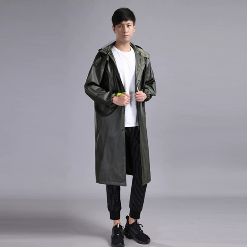 Knitted trench coat, retroreflective long raincoat, increased thickness, maxi length