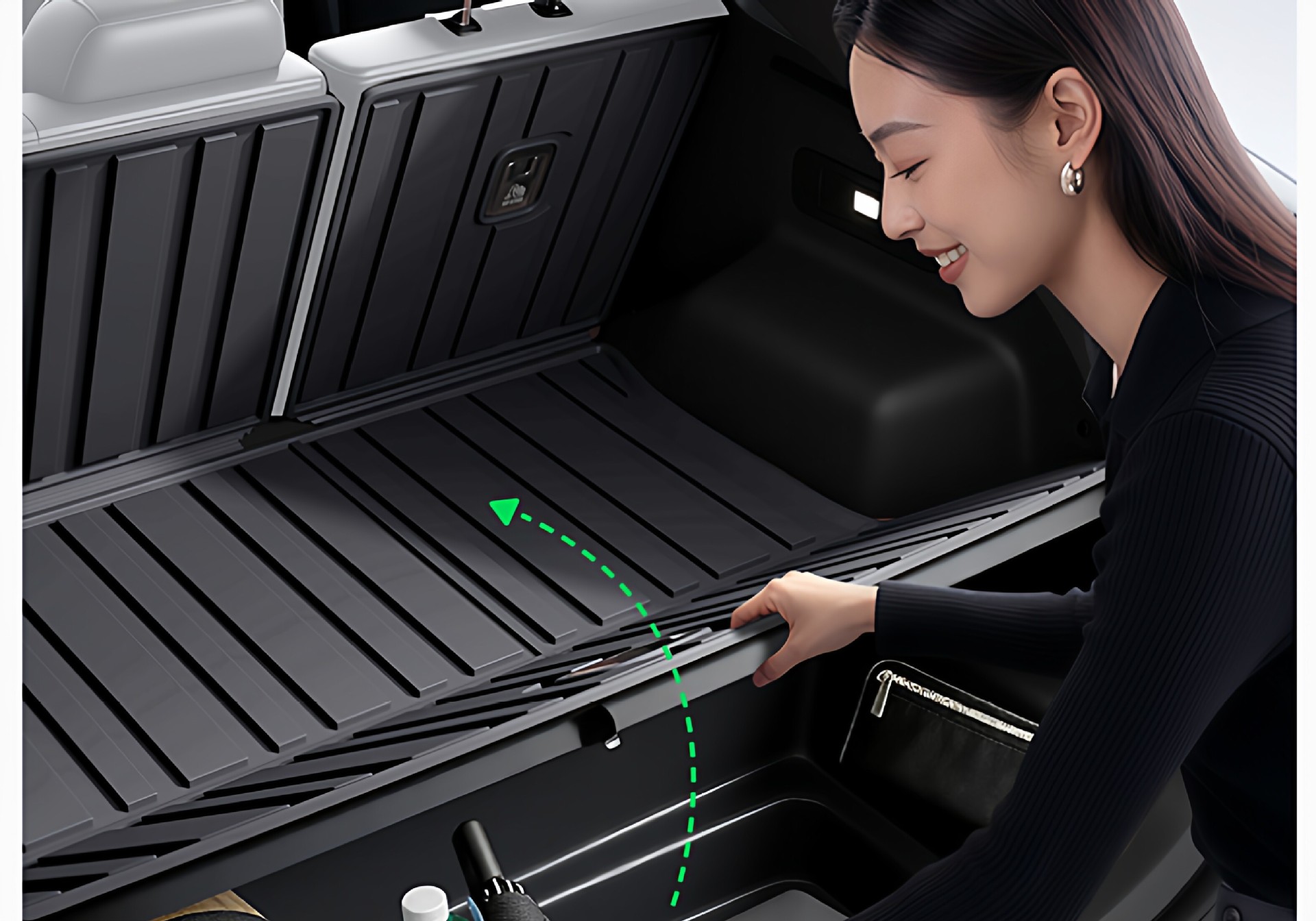 Suitable for 26 Models of Song Ultra Ev Trunk Mats, Tpe Byd Integrated Trunk Mat Modification Accessories
