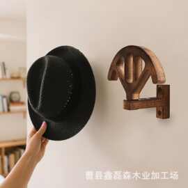 木制帽子壁挂式牛仔帽置物架太阳帽鸭舌帽展示架实木帽架