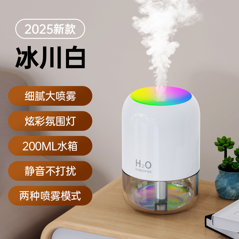 新款小型空气加湿器孕妇婴儿家用轻音卧室办公室桌面宿舍迷你便携|undefined