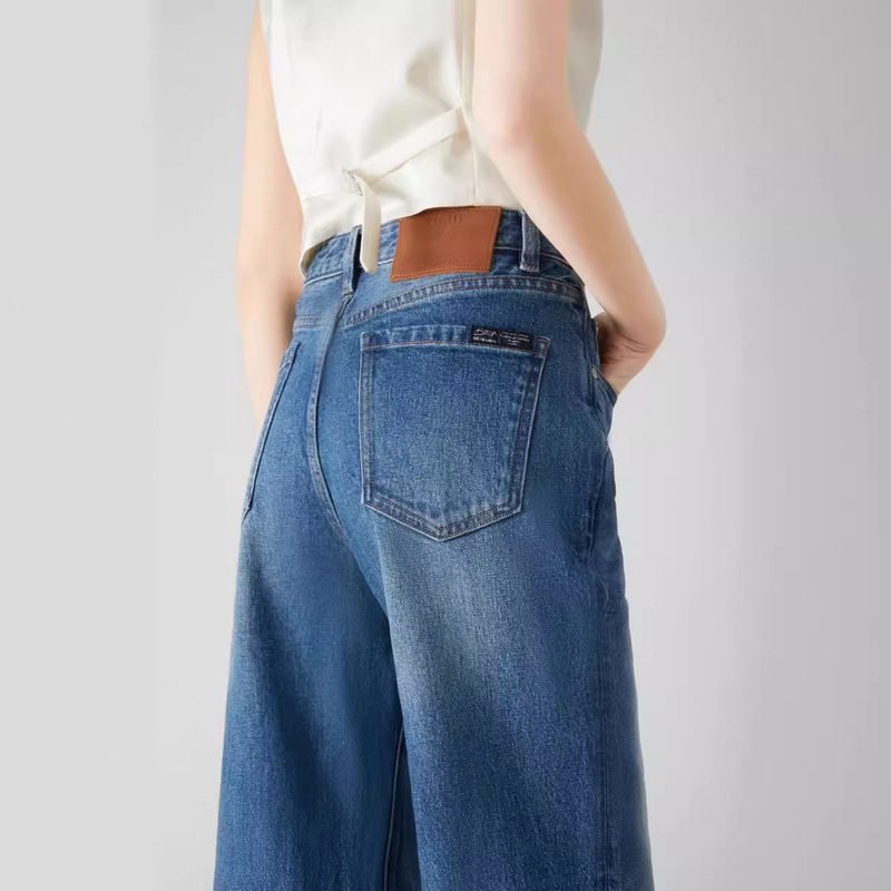 IF DENIM Turkish JIN mouth fabric high-end sense loose high waist retro straight pants wide leg pants jeans IF DENIM Turkish JIN mouth fabric high-end sense loose high waist retro straight pants wide leg pants jeans
