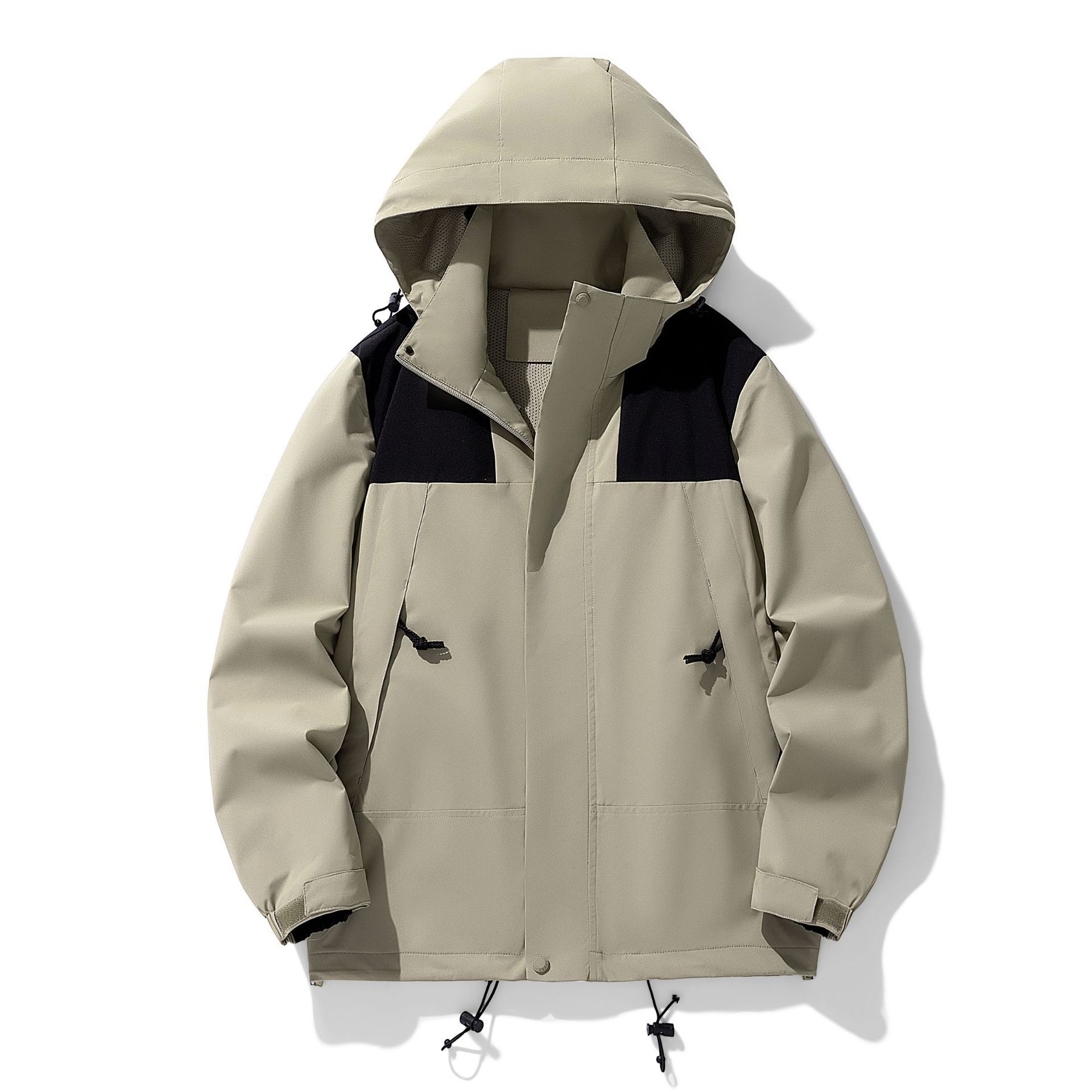 26 New Outdoor Sports Jackets, Spring and Autumn Hooded Tops, Couple Style Jackets, Windproof and Waterproof Jackets, Black