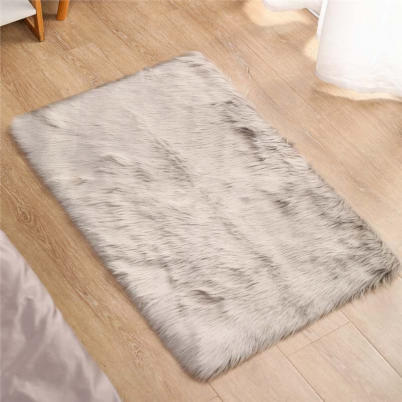 Nordicins sala de estar alfombra dormitorio adornos cama cama habitación de niña mesa de té negro red cama debajo de alfombra de peluche