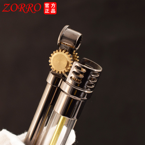 Zorro kerosene lighter 654 transparent small creative old-fashioned grinding wheel portable pendant metal lighter wholesale