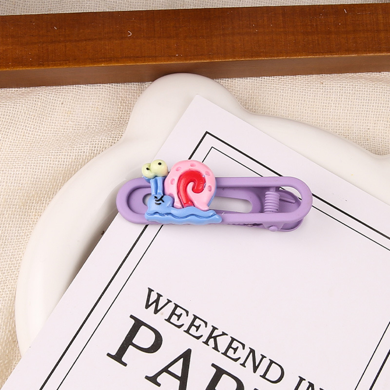 Primavera nueva historieta Sanrio oval metal horquilla linda chica dulce lado Bangs hairpin tocado