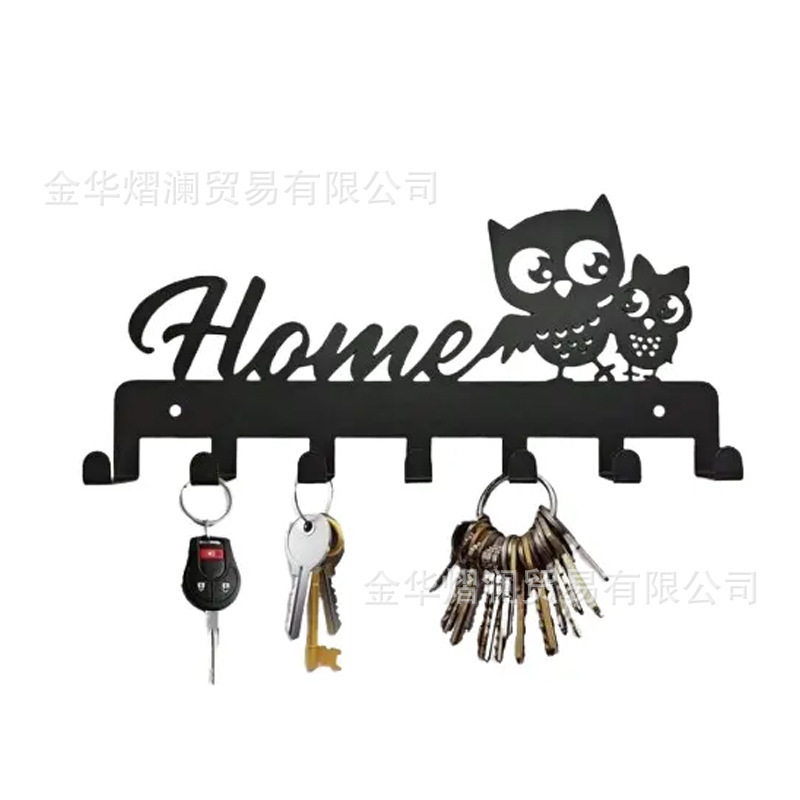 クロスボーダー創意デザイン起爆HOMEアルファベット置物フックキッチンフックホームキー収納鉄芸ラック|undefined
