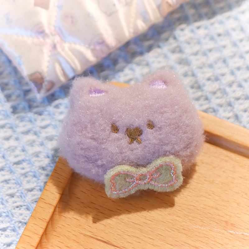 かわいいリボンバニーとクマのぬいぐるみアクセサリー diy ヘアアクセサリーヘアピンバッグブローチ服装飾アクセサリー|undefined
