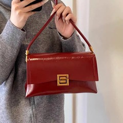 酒红色包包女2025新款高级感大气新娘结婚包托特包腋下单肩斜挎包