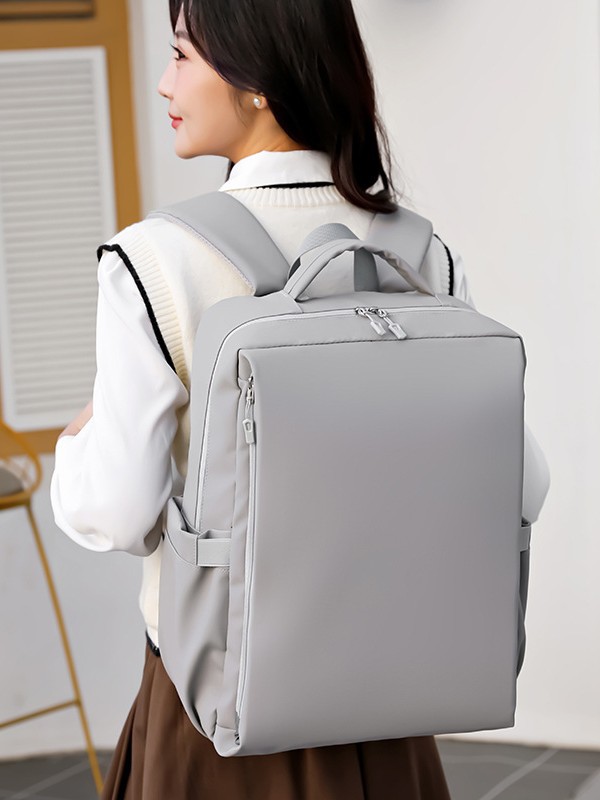 Macaron simple multifuncional bolso de computadora portátil, mochila universitaria, mochila transfronteriza