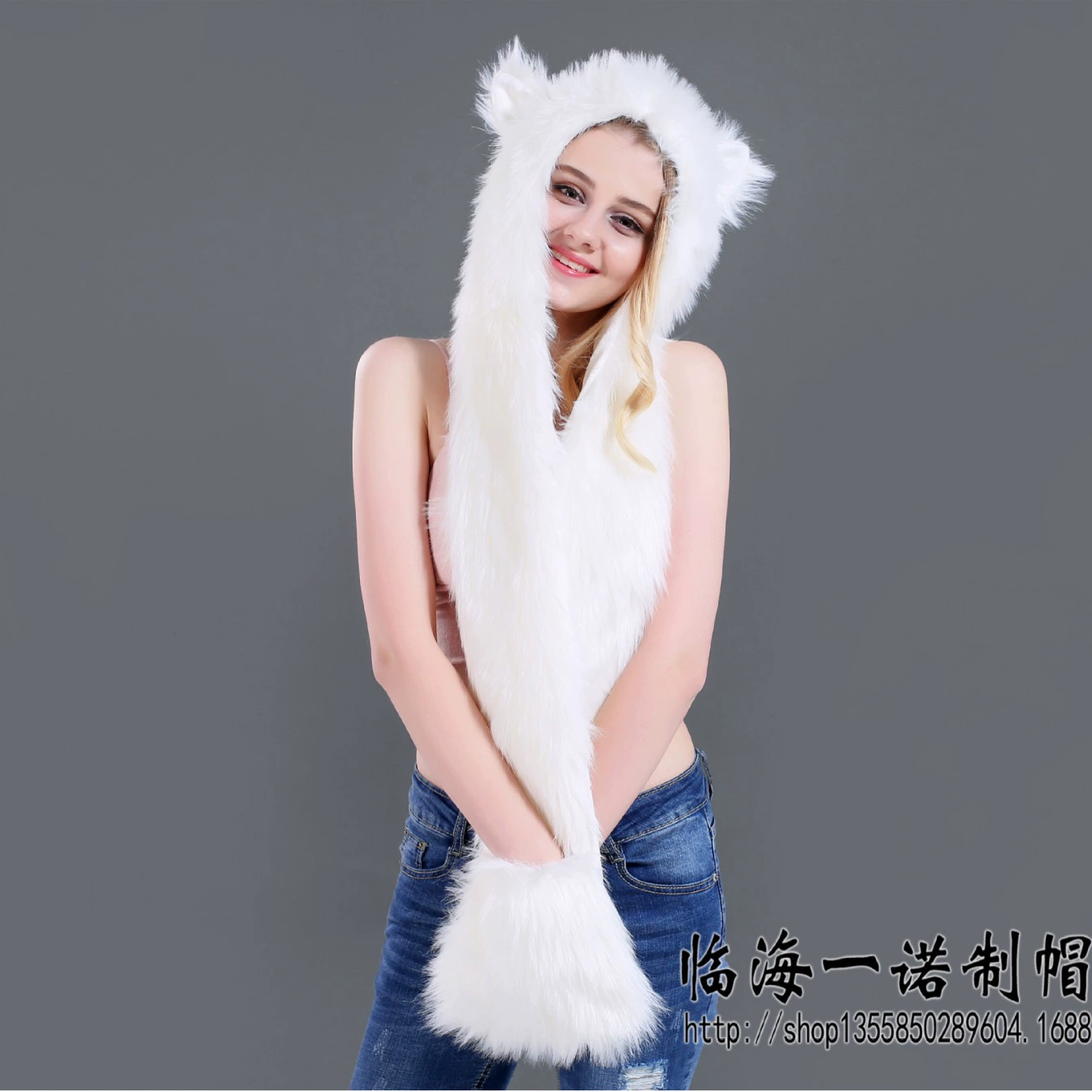 Winter Cartoon Hat, Scarf & Gloves Set (Speed Tong) — One Size, Multiple Animal Styles