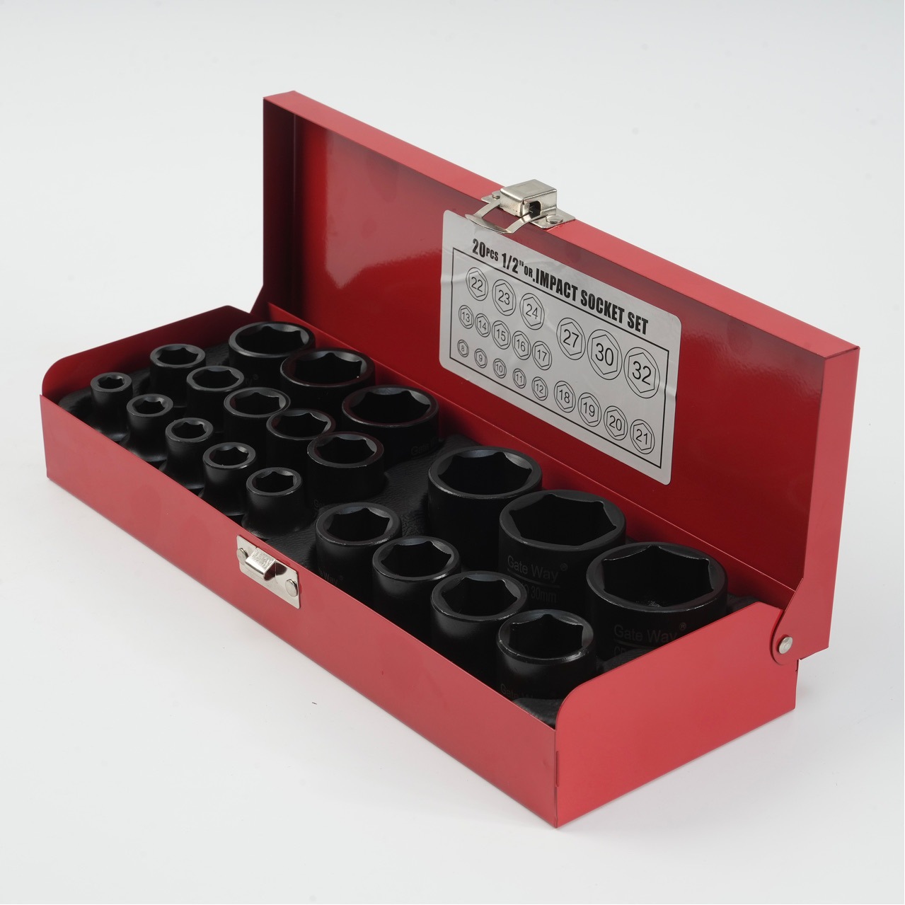 1 / 2 conjunto de manga de cañón de aire, manga de cañón de aire pequeña, 20 piezas de manga corta neumática, caja de hierro