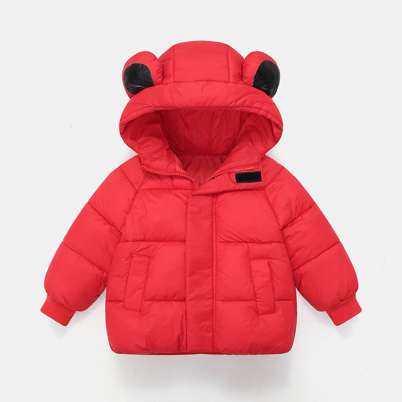 Ropa infantil nueva de 2025, chaqueta corta de plumón gruesa, bonita y elegante para niños y niñas, niños pequeños y bebés, abrigo de invierno.