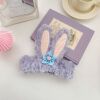 Cartoon cute plush headband, rabbit for face washing, hair accessory, flowered