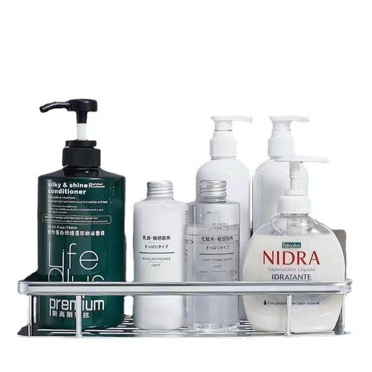 Baño ponche-libre ventosa triángulo cesta de almacenamiento de rack lavabo montado en la pared cocina baño rack de almacenamiento