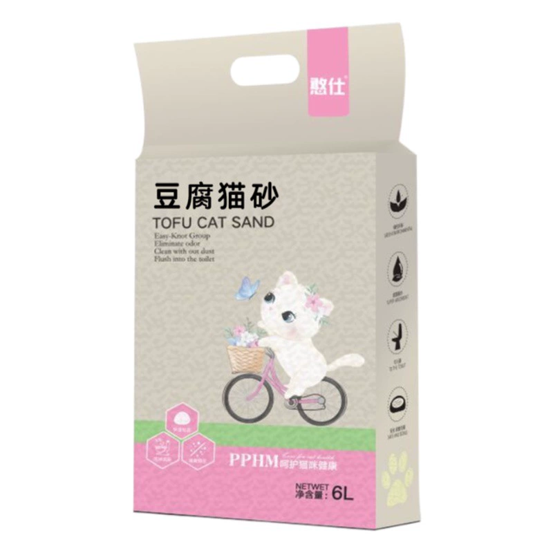 [Купите один, получите один бесплатно] тофу кошачий наполнитель зеленый чай с оригинальным вкусом дезодорант без пыли крупные частицы тофу кошачий наполнитель бесплатная доставка