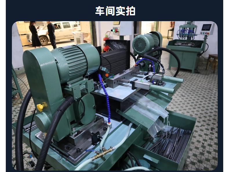 全自动双头攻牙机卧式数控攻丝机 圆管铁管专用攻牙机长短可调