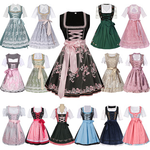 Halloween German Oktoberfest Costume Carnival Pack Size Sling Pants suit Bavarian Women's Clothing