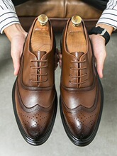 M 52094 Men's Breathable Leather Oxford Shoes ��ʿ��װƤЬ