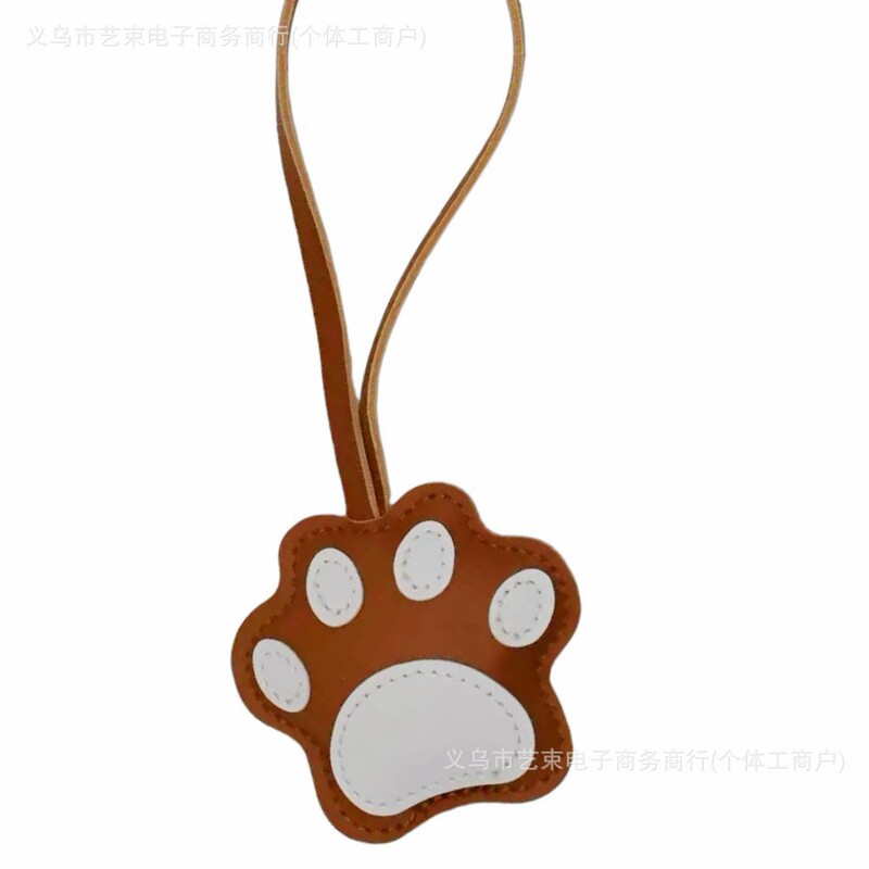 新款猫爪皮革挂件钥匙扣可爱猫狗挂饰包包挂件钥匙扣挂件小礼品|undefined