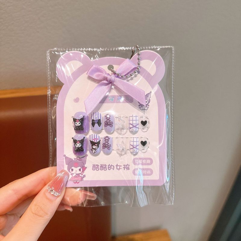 儿童穿戴甲三丽鸥立体指甲贴女童新款美甲半手工可拆卸自粘防水贴|undefined