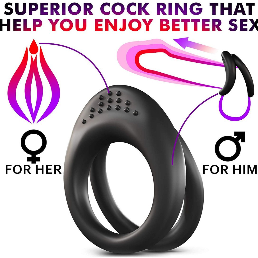 Cross -border men's silicone vibration locks and ejaculation peniles…