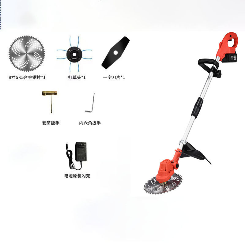 Cortadora de césped eléctrica inalámbrica, desbrozadora, cortadora de césped con batería de litio, recortadora de césped recargable, máquina de podar, cortadora de césped
