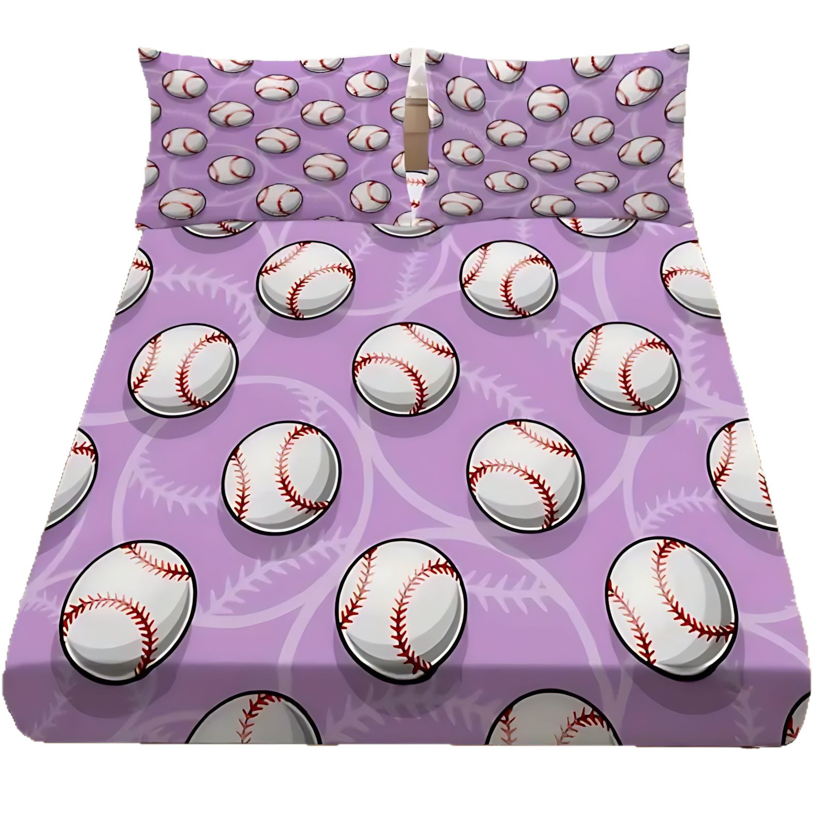 TEMU / JIT textiles caseros transfronterizos de moda tema de béisbol de alta definición impresión digital cama de cama de cama