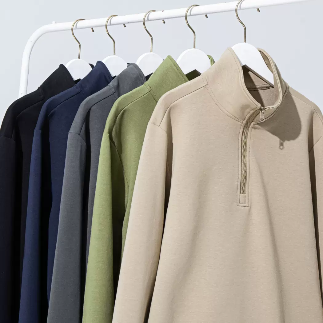 工厂秋季光板二开半拉链套头纯色卫衣公版上衣320克情侣款情侣服