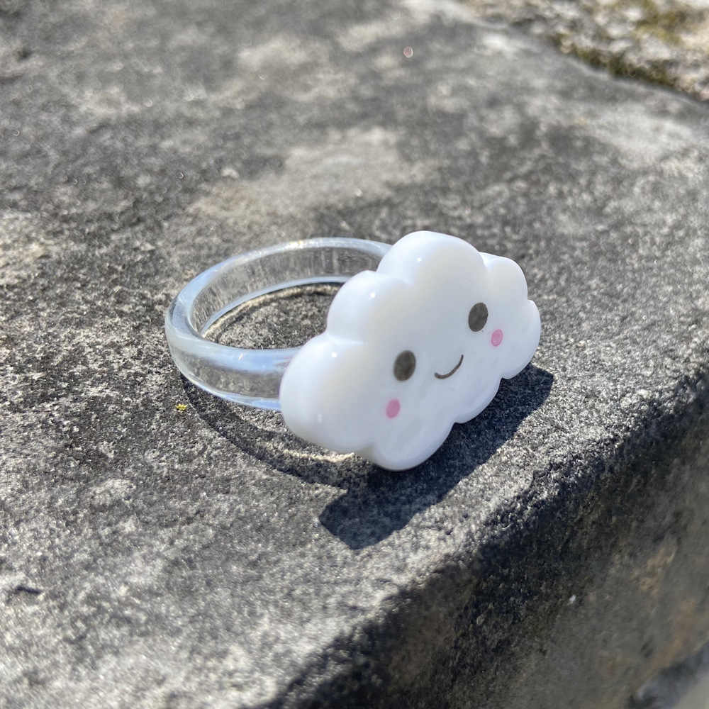 wholesale new small daisy flower resin ring Nihaojewelry
