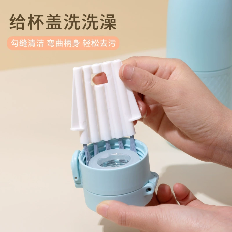 Многофункциональная щетка для крышки чашки, щетка для зазоров, щетка для чистки, щетка для чистки канавок японского резинового кольца, гибкая маленькая щетка