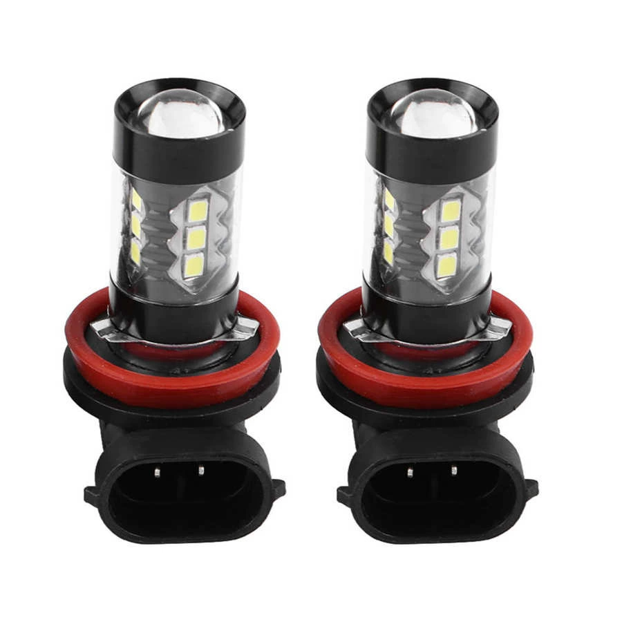 Переднее автомобильное освещение LED H8 3030 80W Mist свет черный алюминий H11 2835 16LED передняя фара подсветка против запотевания