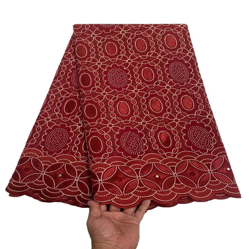Swiss Voile Lace Swiss Cotton Embroider Embroidered Cloth Non-Lace Lace Fabric 5 Yards