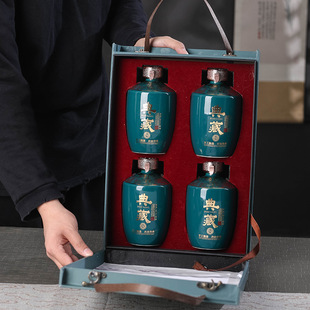 Factory Ceramic Empty Liquor Bottle 3 Jin 2.5kg Sealed Liquor Jar 1.5kg Household Wine Pot for Soaking Liquor Canned Liquor Container