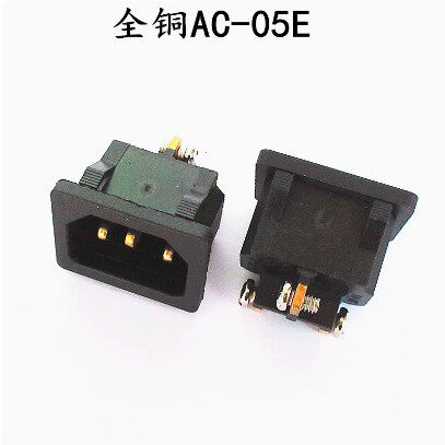 AC power supply three-core product word plug socket switch with lamp male/female power cord interface