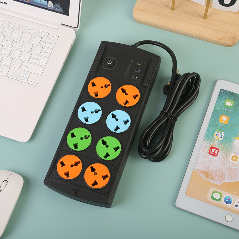 Comercio exterior ocho pares de agujeros tablero de conexión tablero de conexión africano concha blanca y negra estándar británico estándar europeo estándar americano embalaje de bolsas neutras