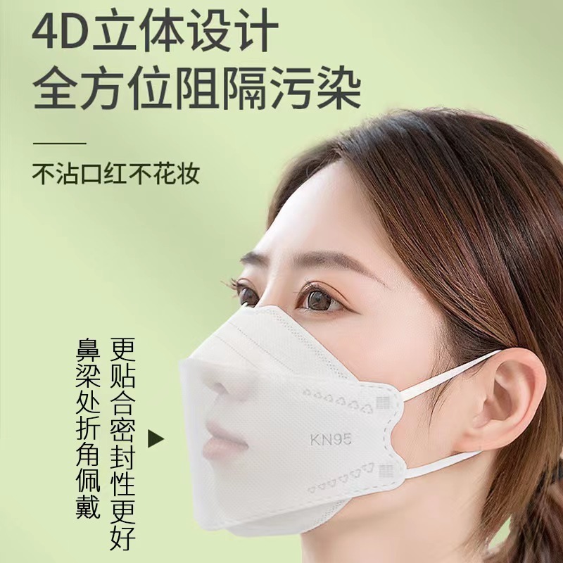 Kn95通気性マスク独立包装4層安全防護使い捨て魚口柳葉型防護防疫マスク|undefined