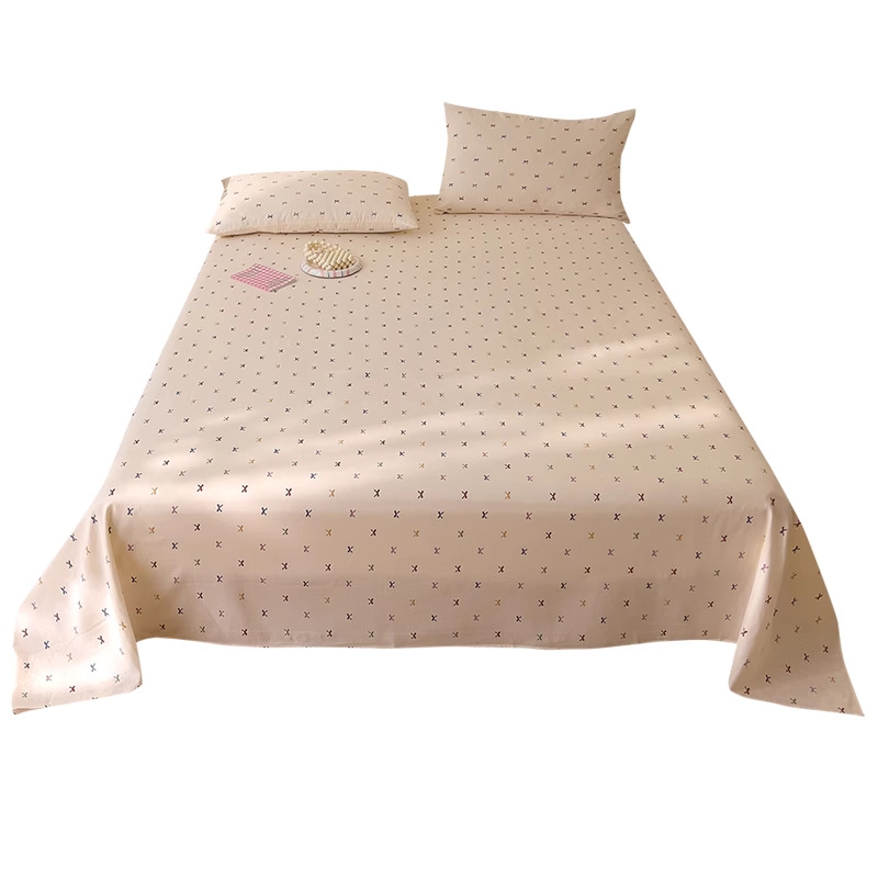 Pequeñas sábanas de algodón frescas, sábanas de algodón de una sola pieza, funda de almohada para dormitorio doble, juego de tres piezas, Four Seasons Universal New 2025