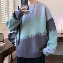 冬季青少年毛衣男孩初高中学生帅气加厚线衣服大童男装打底针织衫