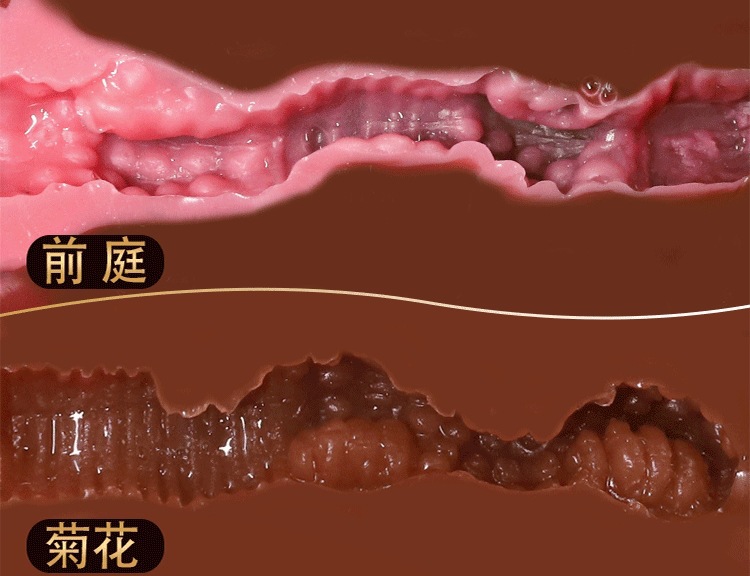 Jiuai Manual Male Masturbator Cup with TPE Inverted Mold Design, Brown — detail image 11